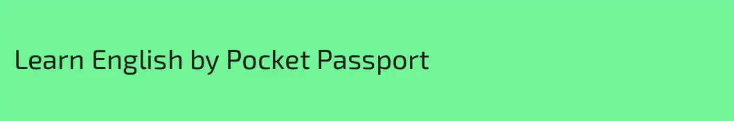 Learn English by Pocket Passport